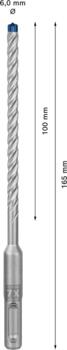 Triecienurbis SDS plus-7X 6x100x165mm, 10 gab., Perforatora urbjiem EXPERT SDS PLUS-7X TRIECIENURBIS PERFORATORIEM, 2608900160, BOSCH (2608900160)
