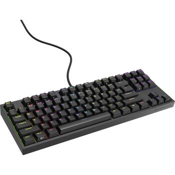 Genesis vadu spēļu tastatūra THOR 404 TKL 30743423, USB, angļu (US), Kailh Box Brown V2, melna, Hot-Swap, mehāniskā, 1.8 m (NKG-2071)