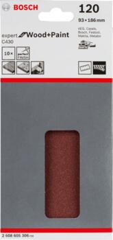 Orbitālajām slīpmašīnām C430 EXPERT FOR WOOD AND PAINT, 2608605306 BOSCH (2608605306)