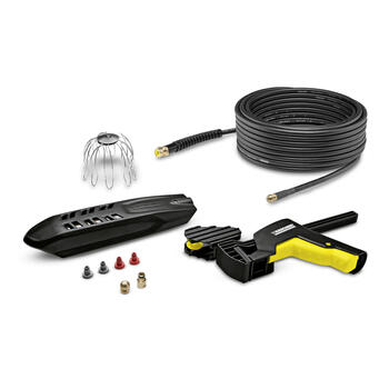 Karcher комплект для очистки желобов и труб 2.642-240.0, 20м, 4 форсунки, латунное соединение, защита от сжатия (2.642-240.0)