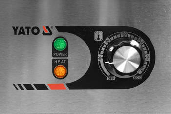 Yato elektriskais galda grils YG-04587, 3000W, 230V, 50-300°C, 555x350mm, 9mm, nerūsējošais tērauds, mehānisks, termostats (YG-04587)