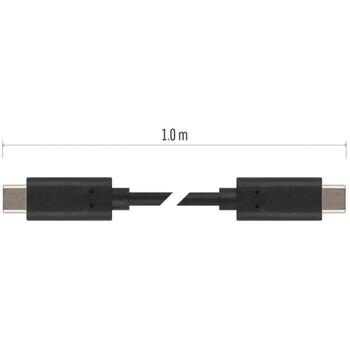 Emos Uzlādes un datu kabelis SM7028BL, 1m, 100W, 480 Mbit/s, USB-C-C, melns (SM7028BL)