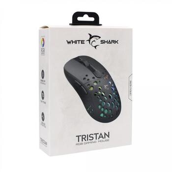 White Shark Мышь TRISTAN, 12800 DPI, 1000 Гц, 6 кнопок, 1,8 м кабель, тефлоновые ножки, RGB подсветка (TRISTAN)