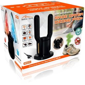 Media-Tech Сушилка для обуви MT6539, 40–55°C, 50 mg/h, 2 выхода, 7–100W, цифровой дисплей, таймер 15–360 мин (MT6539)