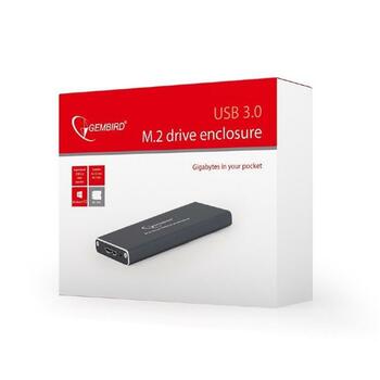 Gembird HDD корпус EE2280-U3C-01, USB3.0, 22мм, черный (EE2280-U3C-01)