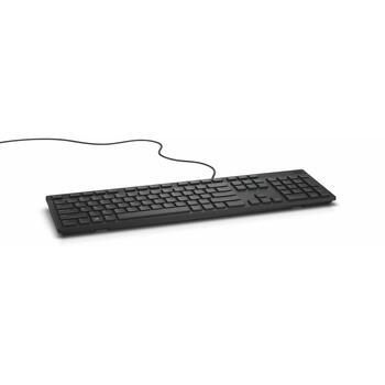 Dell Клавиатура KB216 580-ADGR, USB, черный, QWERTY, русский, полноразмерная, горячие клавиши, тихая (580-ADGR)