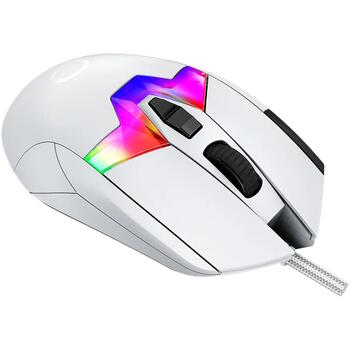 Проводная игровая мышь 8000 Гц poll rate 16000 DPI 6–7 кнопок RGB Белая LRG MSP80 WH Lorgar (LRG-MSP80-WH)