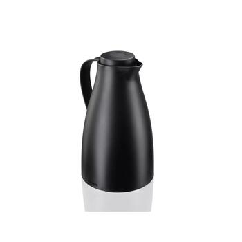 Leifheit Термос Harmonic 1028541, 1,0л, черный, горячие 24ч, холодные 36ч, вакуумная стеклянная стенка, носик (1028541)