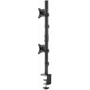 Gembird LCD monitors stiprinājuma roka MA-D2-02, 2 monitori, 17-32'', 9 kg, VESA 75 x 75/100 x 100, melna (MA-D2-02)