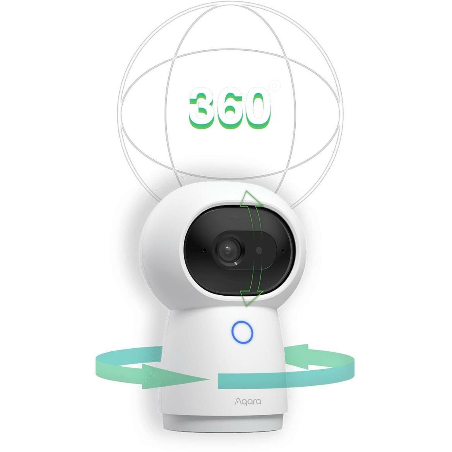 Aqara tīkla kamera CH-H03, 5V, 2A, 10W, -10~40°C, 1080p, 110°, Zigbee 3.0, Wi-Fi 2.4/5 GHz, MicroSD līdz 128 GB (CH-H03)