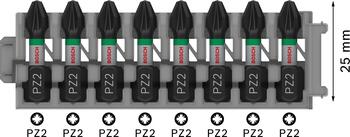 Skrūvgrieža uzg.PZ 2/L=25 8 gab./Impact Control, Tiecienskrūvgriežiem, akumulatoru skrūvgriežiem PRO IMPACT PZ SKRŪVGRIEŽA UZGALIS, 2608522325, BOSCH (2608522325)