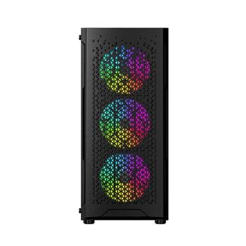 Gembird Корпус компьютера Fornax 400X CCC-FC-400X, 390x200x449mm, 6 отсеков для дисков, 1xUSB 2.0, 2xUSB 3.0, 12см вентилятор (CCC-FC-400X)