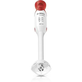 Bosch Ручной блендер MSM 64010, 450 W, 1.4 m, 0.9 kg, 2 скорости, Турбо режим, Белый, Красный (MSM64010)