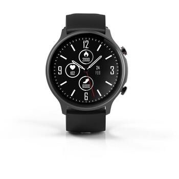 Hama Умные часы 00178610, 1.32'', 466 x 466 px, IP68, 40g, GPS, Bluetooth, 14 спортивных режимов, магнитная зарядка (00178610)