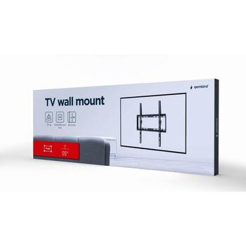 Gembird televizora stiprinājums WM-55F-04, atbalsta 32-55 collu, maksimālā slodze 35 kg, VESA 200 x 200 līdz 400 x 400 mm (WM-55F-04)