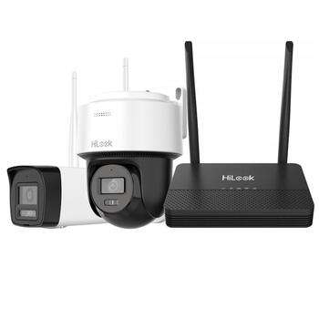 HiLook IKS-2044PH-PH/W беспроводной видеокомплект, 4МП, Wi-Fi 6, 2.8mm, ИК 30м, IP66, H.265, 4 канала (IKS-2044PH-PH/W)