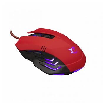 White Shark HANNIBAL-2 RED spēļu pele, 3200 DPI, 6 pogas, USB 2.0, 1.8m, 125Hz, 135g, sarkana (HANNIBAL-2 RED)