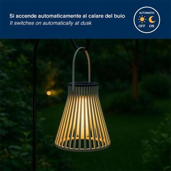 Beper Saules dārza lampa P207ILO300, IP44, 1,2V, plastmasa, krēslas sensors, brīvi stāvošs, 4 krāsas (P207ILO300)