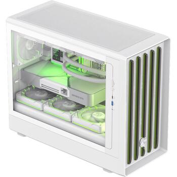 Gamemax Korpuss CLAW 360 WH, 4, M-ATX, 1 x USB 3.0, 1 x USB-C, 1 x austiņas, 175mm CPU dzesētājs (CLAW 360 WH)
