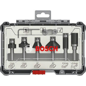Frēžu komplekts Trim&Edging 6 gab. 8 mm kāts 2607017469 BOSCH (2607017469)