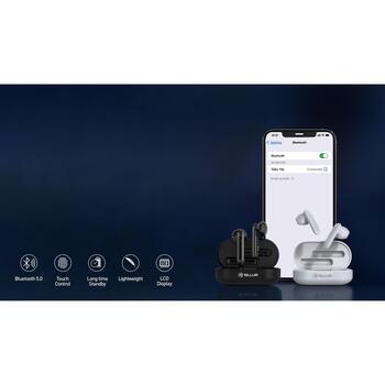 Tellur Беспроводные наушники TLL511411, 44г, белые, Bluetooth 5.0, 2.5ч время воспроизведения, 300mAh зарядный кейс (TLL511411)