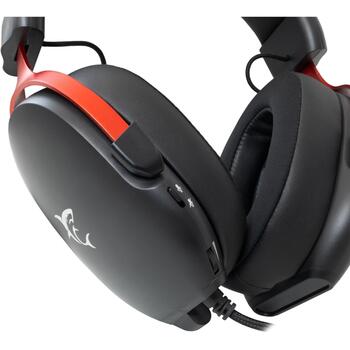 White Shark Наушники FOX-B, 280г, Черный, 32Ω, 20Hz-20KHz, 40mm драйверы, многопозиционный микрофон, регулятор громкости (FOX-B)