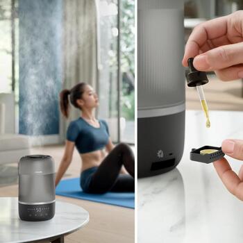 Philips Gaisa mitrinātājs HU1510/03, 19,6 W, 3 L, līdz 41 m², Ultraskaņas, 275 ml/stundā, Pelēks/sudrabs (HU1510/03)