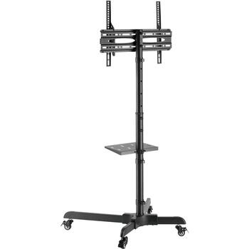 Sbox FS-224-2 mobilais grīdas statīvs, 32-55 collas, VESA 100x100-400x400, 35kg, 1030-1430mm, +5°/-12°, melns (FS-224-2)