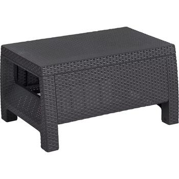 Keter Corfu садовый столик 29197360939, 77x57x42см, 4.7кг, серый, плетеная текстура (29197360939)
