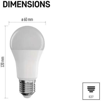 Emos LED лампочка GoSmart A60 ZQW514R, 9 W, 806 lm, RGB, 220-240 V~, Wi-Fi, 50/60 Hz, 200°, 2700-6500 K, E27 (ZQW514R)