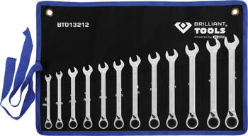 Kombinēto sprūdatslēgu komplekts, 8-19mm, 12gab., BT013212, BRILLIANT TOOLS (BT013212)