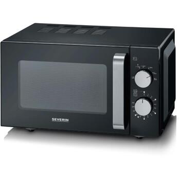 Severin Микроволновая печь 7761-000, 1000 W, 20 л, механическое управление, черный цвет, с подсветкой (7761-000)