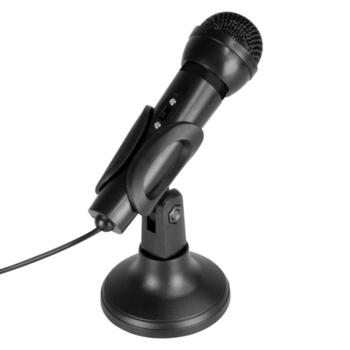 Media-Tech Микрофон MT393, 1.1m, 3.5mm аудио разъем, 67dB, 100-16000Hz, шумоподавление, съемная подставка (MT393)