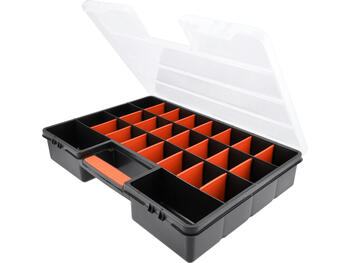 Toya organizators 78819, 46cm, 32cm, 8cm, regulējamas sienas, rokturis, PVC, ūdensizturīgs, melns (78819)