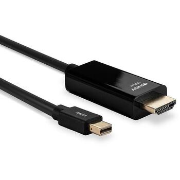 Lindy Видео кабель адаптер 36926, 1 м, HDMI Type A (мужской), Mini DisplayPort (мужской), 3840 x 2160, черный (36926)