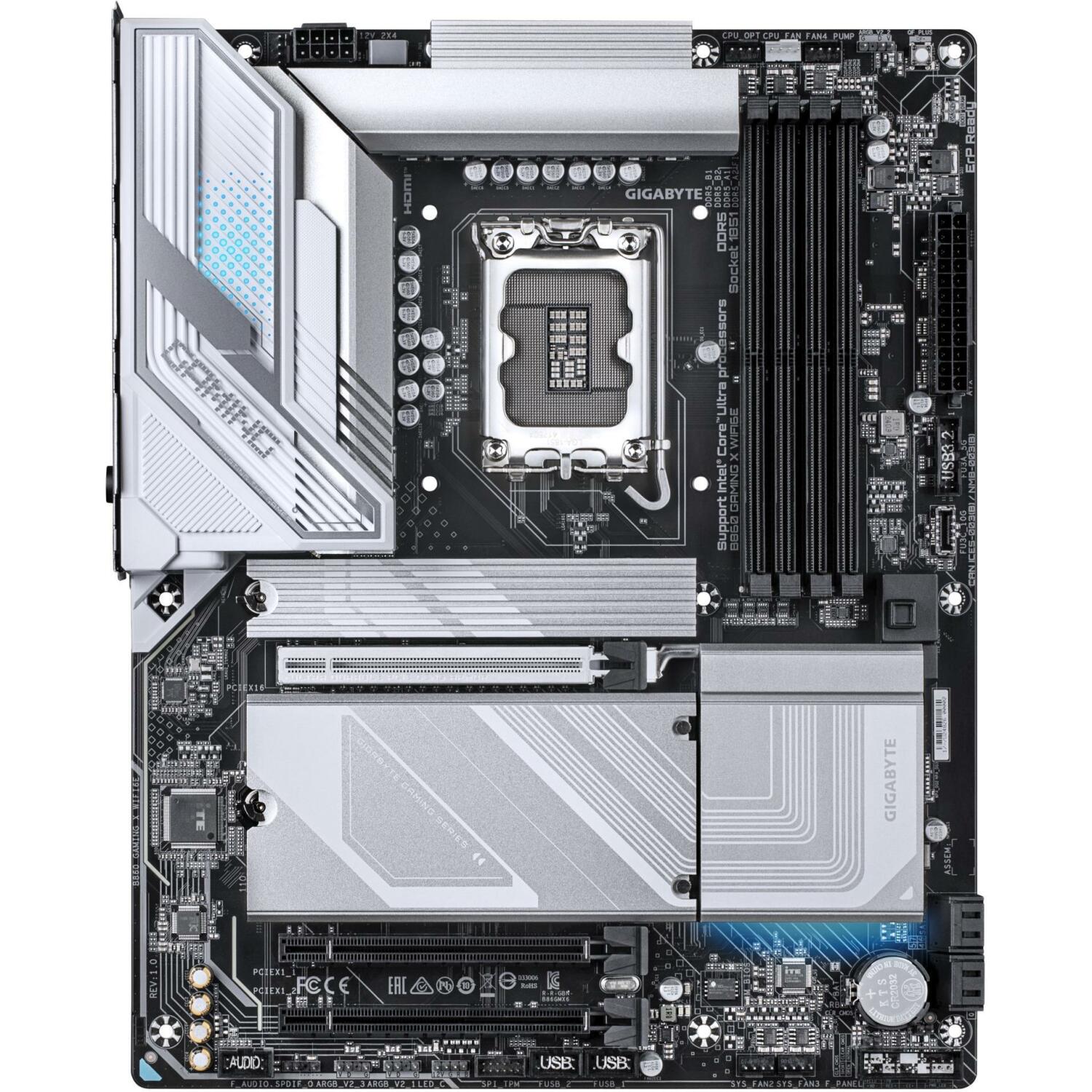 Gigabyte Материнская плата B860 GAMING X WIFI6E 1.0, 12+1+2+1 фазы, 4xDIMM DDR5, 1xPCIe 5.0, 2.5GbE LAN, Wi-Fi 6E, USB 4.0 Type-C (B860 GAMING X WIFI6E 1.0)