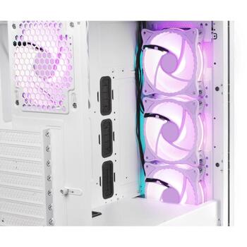 Genesis Компьютерный корпус Irid 505 V2 ARGB NPC-1872, Midi Tower, ATX, белый, 4x120mm ARGB вентилятора, закаленное стекло (NPC-1872)