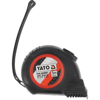 Yato Mērlente YT-7111, 5 m x 25 mm, tērauds ar neilonu, ABS ar gumiju, II klase, magnētisks āķis, 1 fiksators (YT-7111)
