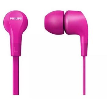 Philips Vadu austiņas TAE1105PK/00, 39g, rozā, 102dB, 16Ω, 1.2m, 3.5mm, 8.6mm, 20-20000Hz, 2.0, ēr. dizains (TAE1105PK/00)