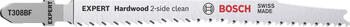 5 figūrzāģa asmeņi T308BF Hardwood clean, Figūrzāģiem EXPERT HARDWOOD 2-SIDE CLEAN T308BF FIGŪRZĀĢA ASMENS, 2608900544, BOSCH (2608900544)