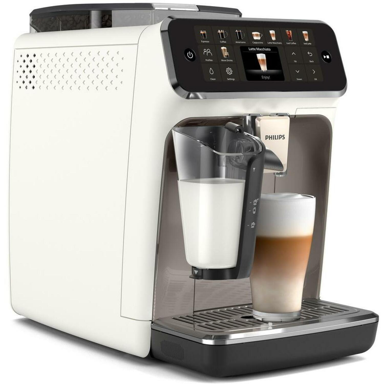 Кофемашина Philips EP5545/70, мощность 1500 Вт, ёмкость резервуара для воды 1.8 Л, 2 чашки, 2 носика, TFT дисплей (EP5545/70)