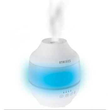 Homedics Gaisa mitrinātājs UHE-CM18-EU, 2l, 25h, 360° sprausla, 7 krāsu naktslampiņa, 2 ātrumi, aromterapija (UHE-CM18-EU)