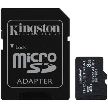 Kingston microSDHC карта SDCIT2/8GB, 8 ГБ, UHS-I, 100 МБ/с, 80 МБ/с, A1, V30, U3, SD адаптер (SDCIT2/8GB)