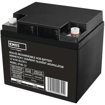 Emos SLA Аккумулятор B9684, 12 V, 40 Ah, AGM, T1 – M6, 13,05 кг, 196 × 166 × 175 мм, 5 лет, без обслуживания, ИБП (B9684)