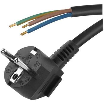 Emos Кабель питания S18323, 3м, 3x1,5мм2, черный, PVC, H05VV-F 3G, 1 шт, подвесной (S18323)