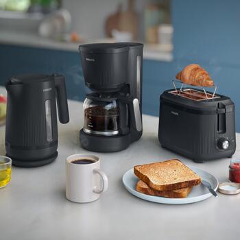 Philips Кофеварка HD7411/90, 1080 Вт, 1,25 л, 10 чашек, автоматическое отключение, система против капель (HD7411/90)