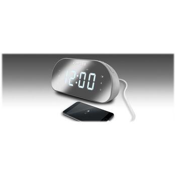 Muse Радиочасы M-170CMR, 1.2 дюйма LED дисплей, 20 FM станции, будильник, таймер, белый (M-170CMR)