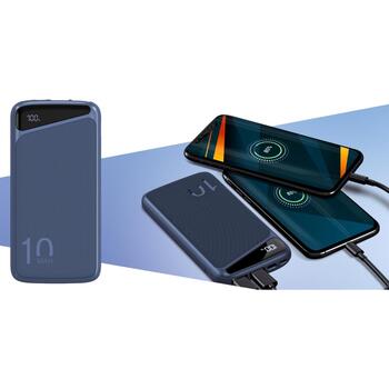 Navitel Power Bank PWR10 MX Blue, 10000mAh, 3.7V, 37Wh, 2xUSB-A, 1xUSB-C, 1xMicro-USB, защита от перезарядки (PWR10 MX Blue)