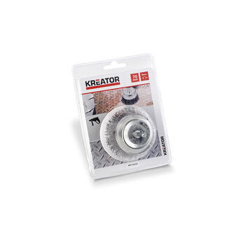 Koniskā birste uz ass 70mm, tērauda sari KRT150103 KREATOR (KRT150103)