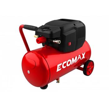 Ecomax virzuļkompresors EMX 0202484, 1300W, 24L, 220-240V, 155L/min, 8bar, bezeļļas, horizontāla tvertne, pārvietojams (0202484&EMX)